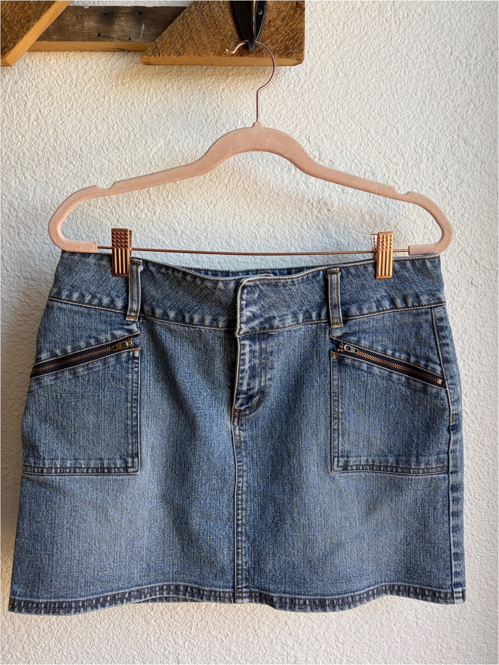 Y2K Zip Pocket Denim Mini Skirt 10